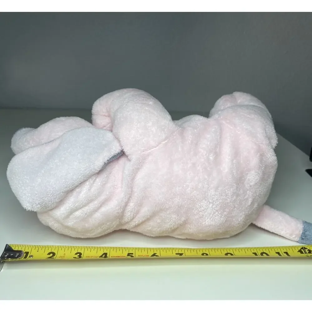 Vintage 2004 Ty Pluffies Winks the Elephant Pink Plush Large 12” With Tags
